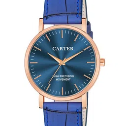 Sandy D Carter Men Dial & Leather Textured Straps Analogue Watch SDC24-112G-BL image 3