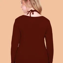 BAESD Ribbed Full Sleeves Knot Style Top image 2