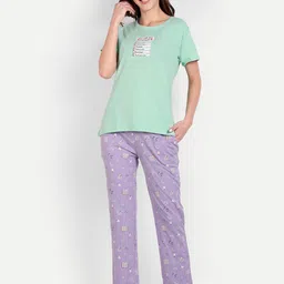 Bedtime story Printed Pure Cotton Night suit-image-91