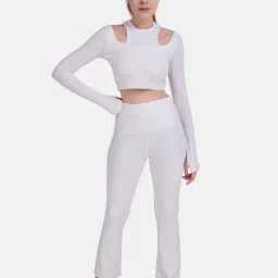 Wear Jukebox Power Move Cutout Top and Pant Women White-picture-10