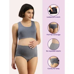 Adira Pink Grey & Navy Blue Post-Delivery Period Panties (Pack of 3) image 3