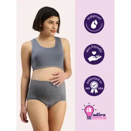Adira Pink Grey & Navy Blue Post-Delivery Period Panties (Pack of 3) image 5