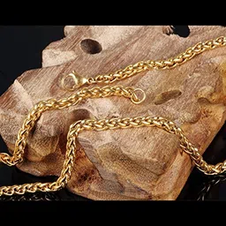 nakabh Stainless Steel Elegant Statement Necklace Chain for Boys and Men image 4