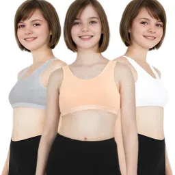 Adira Non Padded Starter Bra - Multi-Color (Pack of 3)-image-3