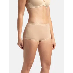 Jockey 1810 Women Full Coverage Micro Modal Elastane Boy Shorts - Skin image 2