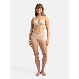 Jockey 1810 Women Full Coverage Micro Modal Elastane Boy Shorts - Skin image 4