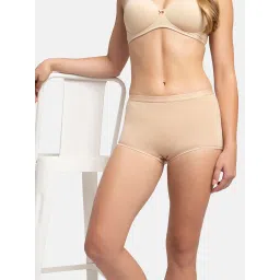 Jockey 1810 Women Full Coverage Micro Modal Elastane Boy Shorts - Skin image 5