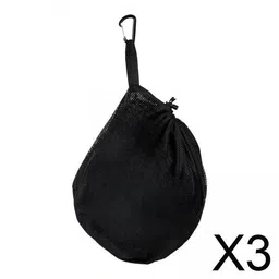 MERISHOPP®3xSingle Ball Bag Hanging Storage Bag Mesh Bag for Football Bowling Rugby|Sporting Goods | Team Sports | Soccer image 2