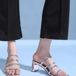 CAMLEE COMFORT Nova Silver Clear Block Heels-image-93