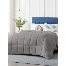 Razzai Grey-Coloured Microfiber Ac Room 100 Gsm Single Bed Comforter-image-19