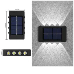 tech logo electronics 4 Way Wall Outdoor Solar Light Fence Decor Light Outdoor Two Way Up Down Waterproof Solar Led Wall Decor Lamp Auto On Off Light Sensor Wall Mount Solar Light-Yellow (1) image 3