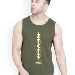 SLOWLORIS Printed Innerwear Vests SL26 NEVER OLIVE-picture-29