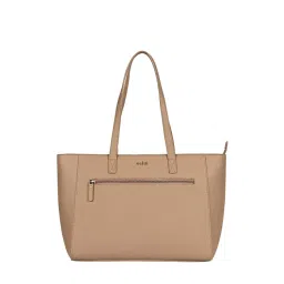 Eske Diane Beige Solid Vegan Leather Tote-picture-12