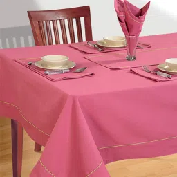 swayam Latico (60x60) Pink Cotton Table Cloth image 1
