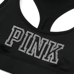 victoria's secret intimates Victoria's Secret Pink Relay Racerback Sports Bra Black image 3