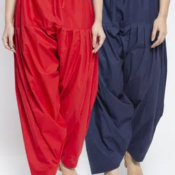 Jinfo Women Pack Of 2 Solid Cotton Salwar-image-36