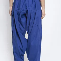 Jinfo Women Pack Of 2 Blue & Navy Blue Solid Cotton Salwar image 2