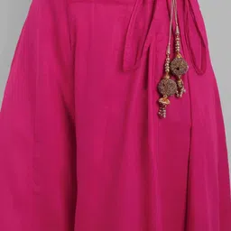 Mera Rang Gota-border Pure Cotton Flared Palazzo image 5