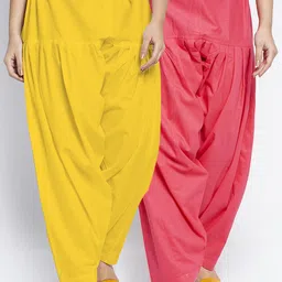 Jinfo Women Pack Of 2 Solid Pure Cotton Loose Fit Salwars-picture-33