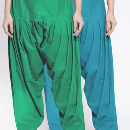 Jinfo Women Pack Of 2 Solid Loose Fit Pure Cotton Salwars-picture-12