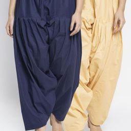 Jinfo Women Pack Of 2 Solid Loose Fit Pure Cotton Salwars-picture-3