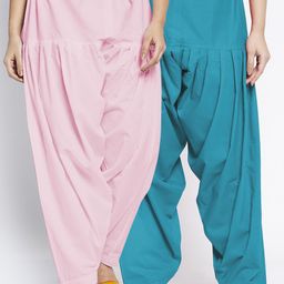 Jinfo Women Pack Of 2 Solid Loose Fit Pure Cotton Salwars-picture-7