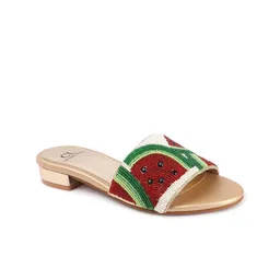 Carlton London Women Colourblocked Open Toe Block Heel Sandals image 3