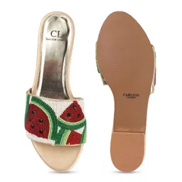 Carlton London Women Colourblocked Open Toe Block Heel Sandals image 5