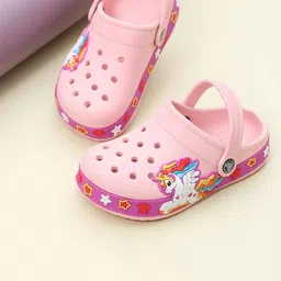 Yellow Bee Girls Comfortable Unicorn Printed Clogs Sandals-picture-27