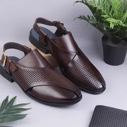 J.FONTINI Men Leather Shoe-Style Sandals-picture-20
