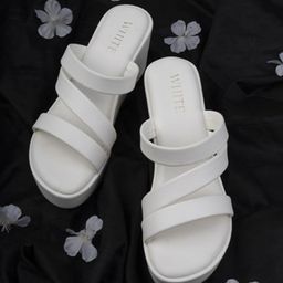 THE WHITE POLE Open Toe Wedge Heels-picture-22