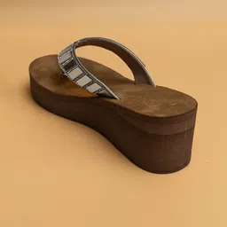 Dapper Feet-Fancy Nancy Embellished Wedge Heels image 2