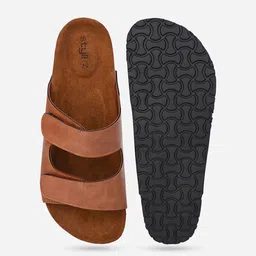 Styli Men Solid Double Strap Sandals image 3