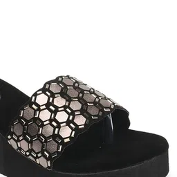 madam glorious Embellished Lightweight Wedge Heels image 4