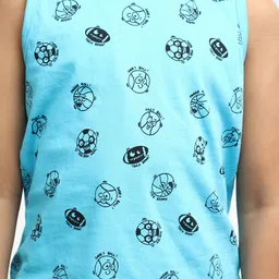 V-Mart Boys Conversational Printed Hooded Sleeveless Cotton T-shirt image 4