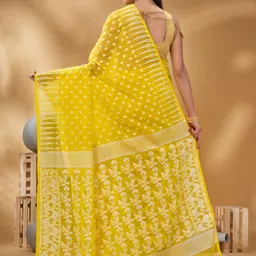 DESH BIDESH  Woven Design Pure Cotton Jamdani Saree image 3