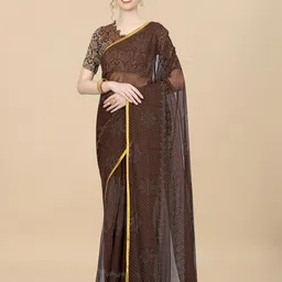 Rhey Floral Printed Zari Banarasi Saree-picture-36