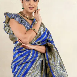Subham Floral Silk Blend Leheriya Saree-picture-35