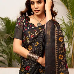 KALINI Ethnic Motifs Zari Dabu Saree-picture-15