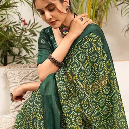 KALINI Floral Zari Dabu Saree-picture-17