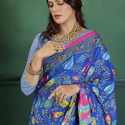 KALINI Kalamkari Bagru Saree-picture-12