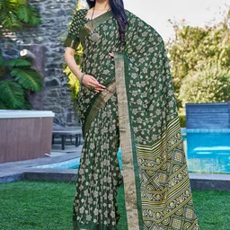Mitera Floral Printed Zari Kanjeevaram Saree-image-55