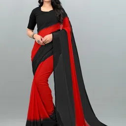 moda rapido ANAND SAREES Colourblocked Saree With Unstitched Blouse Piece-picture-35