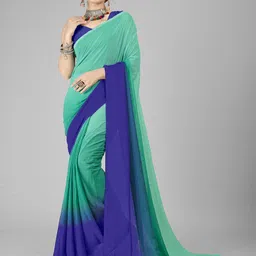 moda rapido ANAND SAREES Ombre Poly Georgette Saree-picture-37