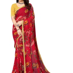 ROOP SUNDARI SAREES Floral Pure Georgette Saree-picture-12