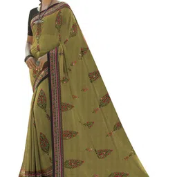 ROOP SUNDARI SAREES Floral Printed Pure Georgette Saree-picture-39