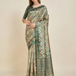 Fevinaa Floral Printed Silk Cotton Saree-picture-25