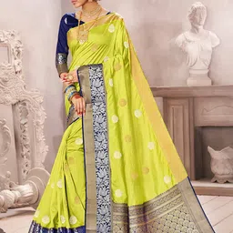 TIRA Ethnic Motifs Woven Design Zari Banarasi Saree-picture-36