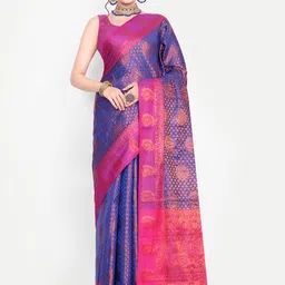 AKSH FASHION Woven Design Zari Art Silk Banarasi Saree-picture-41
