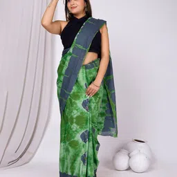 NIKHILAM Printed Tie and Dye Pure Cotton Saree-picture-21